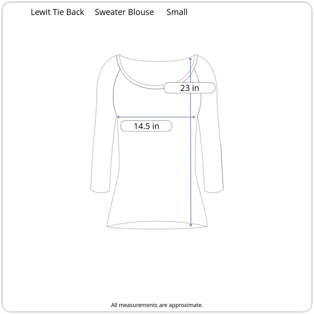 SOLD Lewit Tie Back Split Sleeve Sweater Blouse - Picture 8 of 8